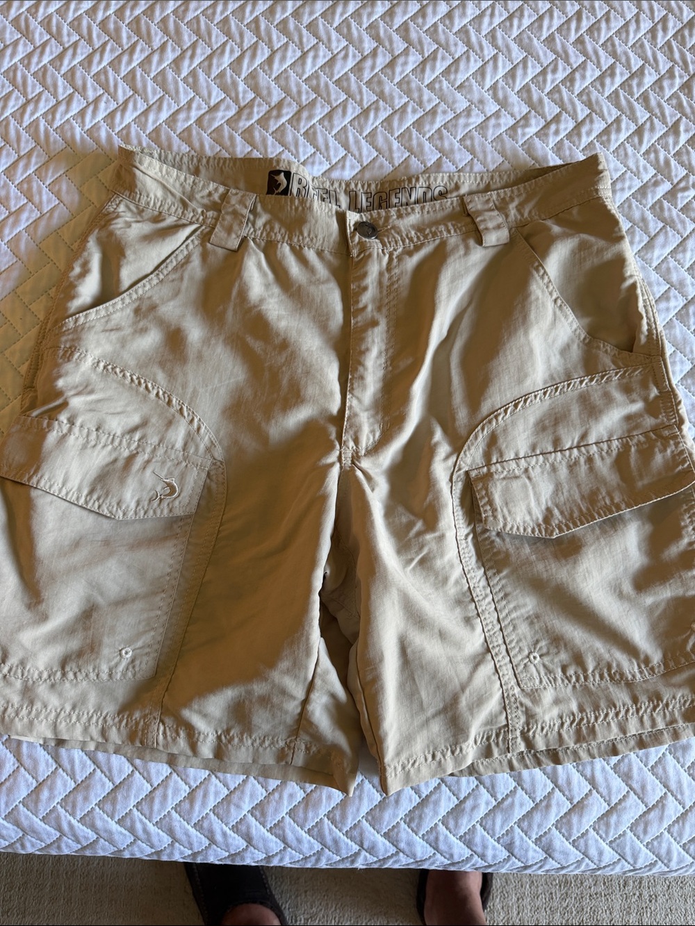 Reel Legends Khaki Tan Cargo Shorts